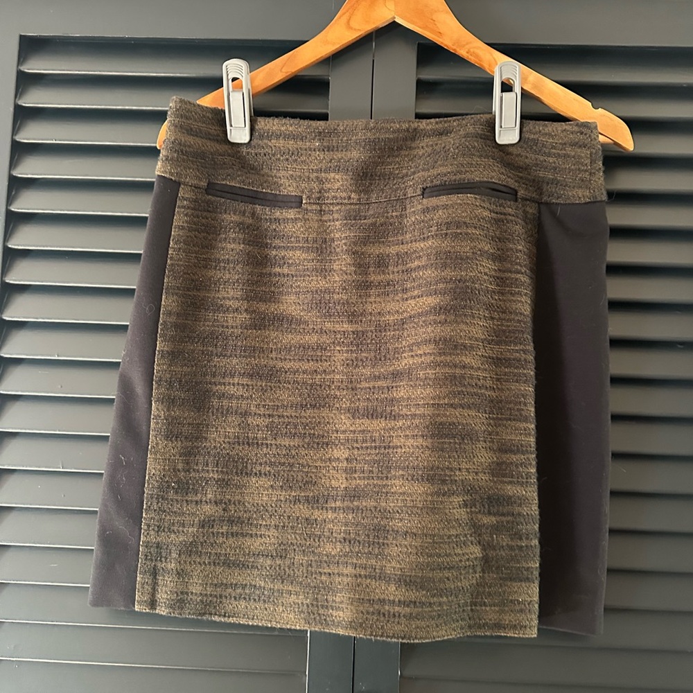 LOFT Brown and Black Pencil Skirt